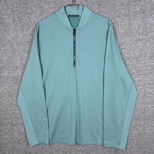 Greyson Siasconset Pullover Sweater Men XL Teal Performance 1/4 Zip Fleece Blade